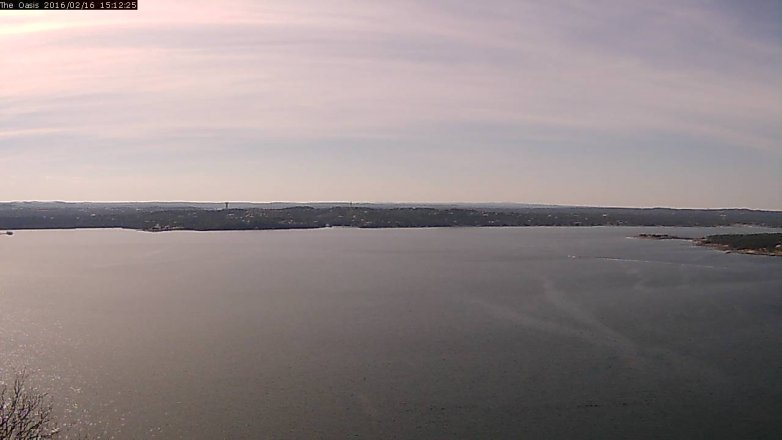 Lake Travis webcam, February 16, 2016 2:20 PM CT