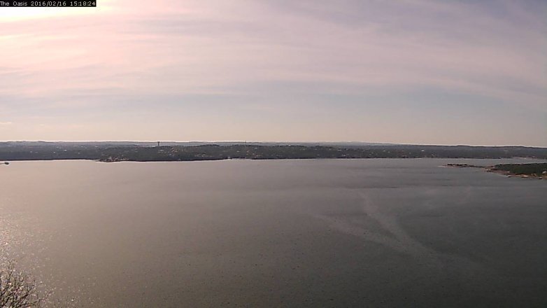Lake Travis webcam, February 16, 2016 2:25 PM CT