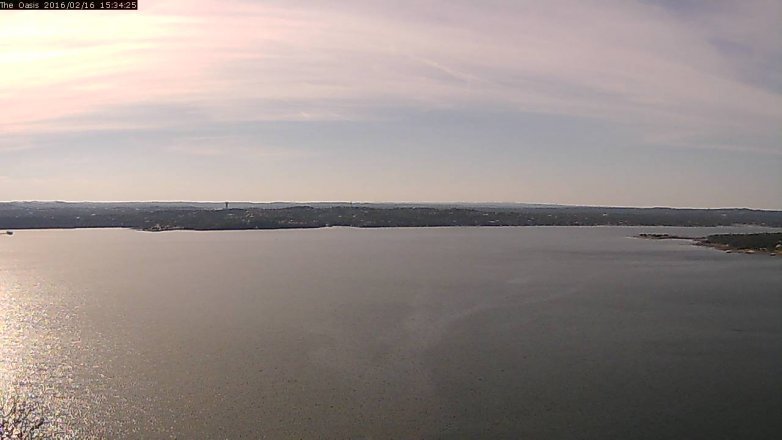 Lake Travis webcam, February 16, 2016 2:40 PM CT