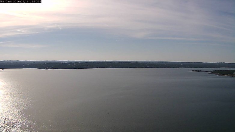 Lake Travis webcam, February 16, 2016 2:55 PM CT