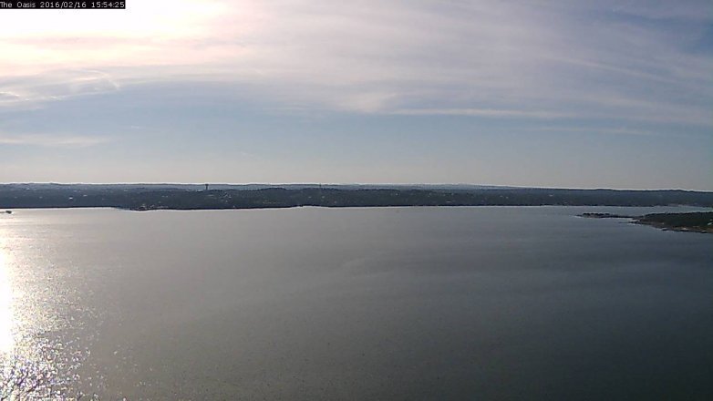 Lake Travis webcam, February 16, 2016 3:00 PM CT