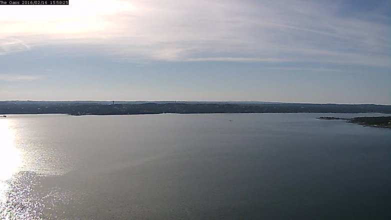 Lake Travis webcam, February 16, 2016 3:05 PM CT