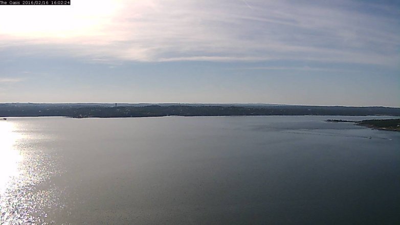Lake Travis webcam, February 16, 2016 3:10 PM CT