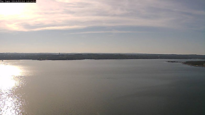 Lake Travis webcam, February 16, 2016 3:20 PM CT