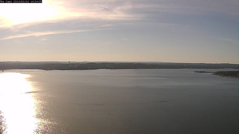Lake Travis webcam, February 16, 2016 3:40 PM CT