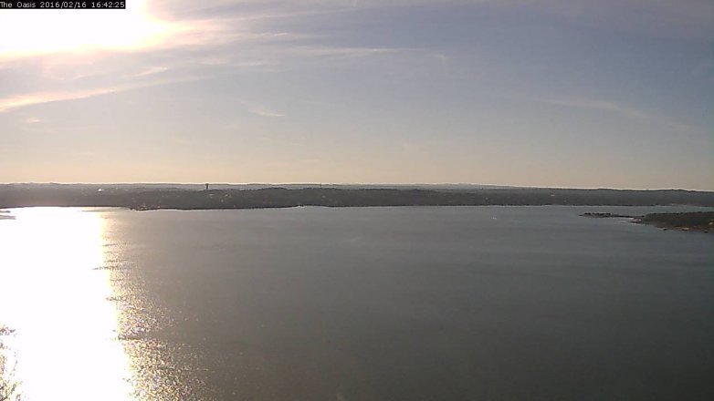 Lake Travis webcam, February 16, 2016 3:50 PM CT