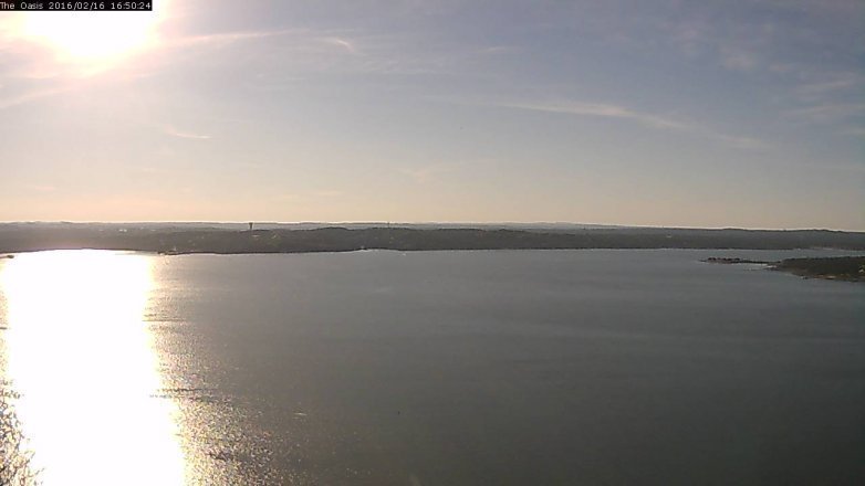 Lake Travis webcam, February 16, 2016 3:55 PM CT