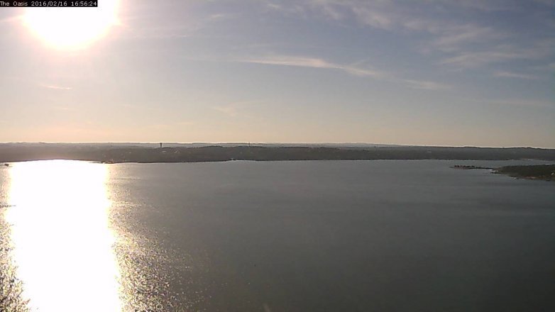 Lake Travis webcam, February 16, 2016 4:00 PM CT