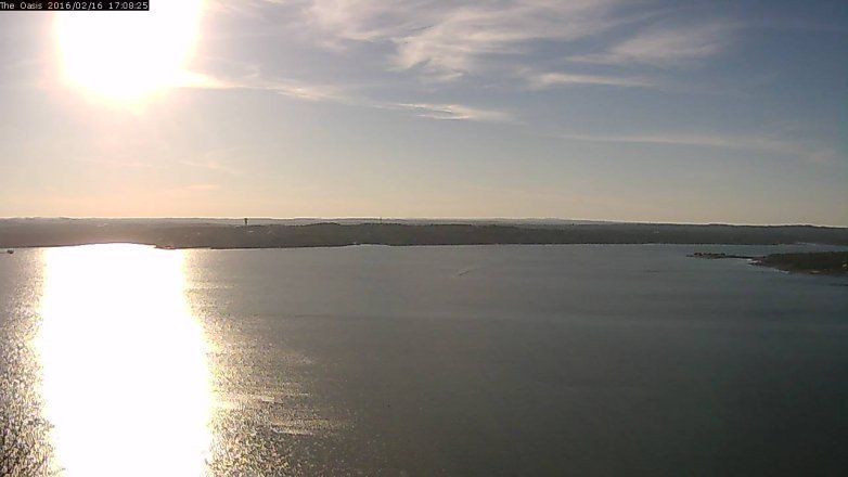 Lake Travis webcam, February 16, 2016 4:15 PM CT