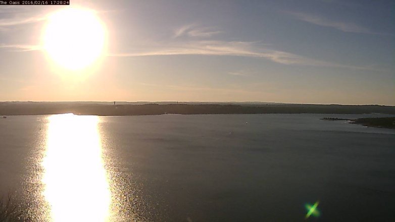 Lake Travis webcam, February 16, 2016 4:35 PM CT