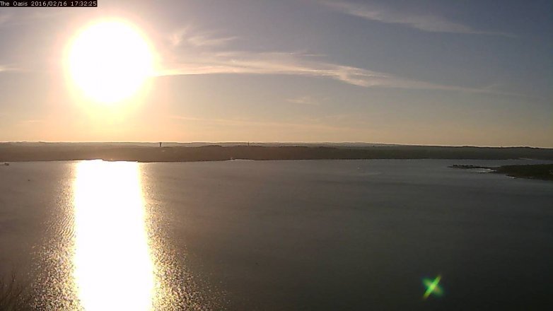 Lake Travis webcam, February 16, 2016 4:40 PM CT
