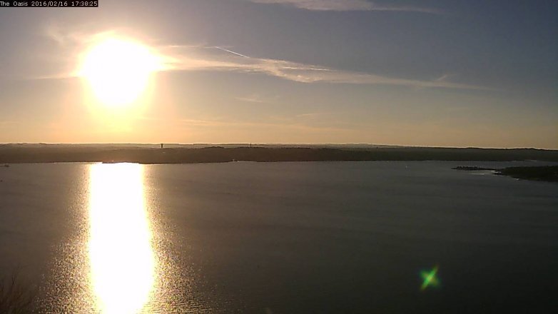 Lake Travis webcam, February 16, 2016 4:45 PM CT