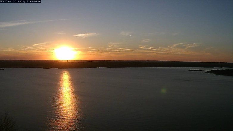 Lake Travis webcam, February 16, 2016 5:15 PM CT