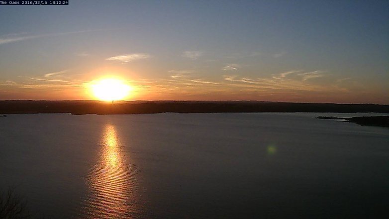 Lake Travis webcam, February 16, 2016 5:20 PM CT