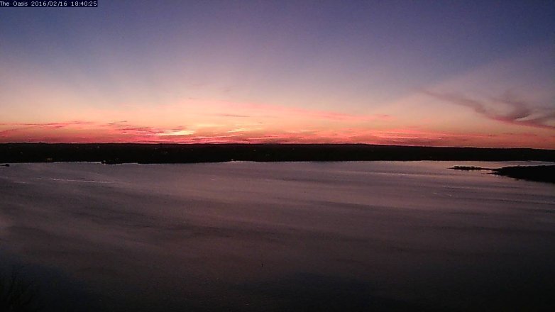 Lake Travis webcam, February 16, 2016 5:45 PM CT