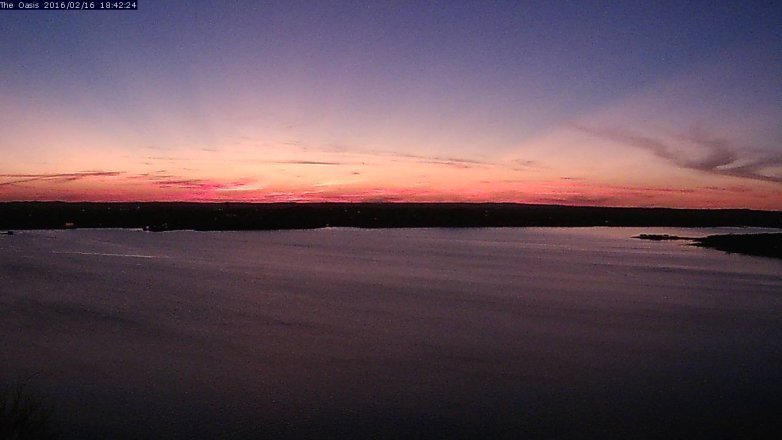Lake Travis webcam, February 16, 2016 5:50 PM CT