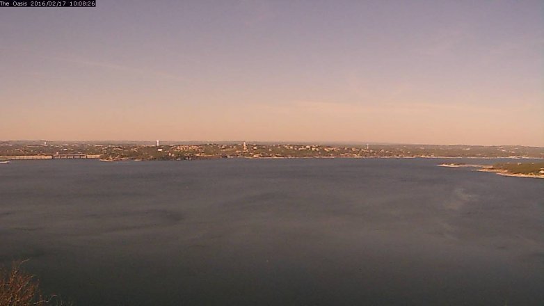 Lake Travis webcam, February 17, 2016 9:15 AM CT