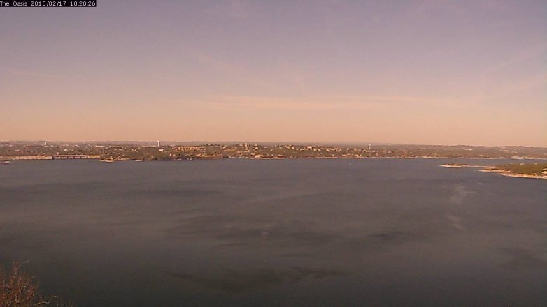 Lake Travis webcam, February 17, 2016 9:25 AM CT