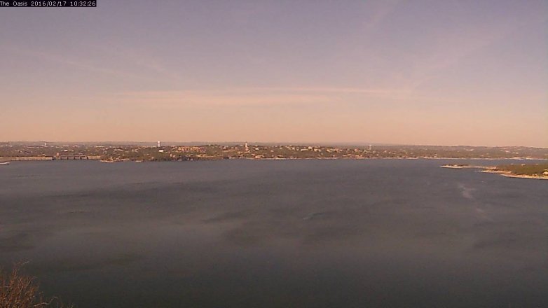 Lake Travis webcam, February 17, 2016 9:40 AM CT