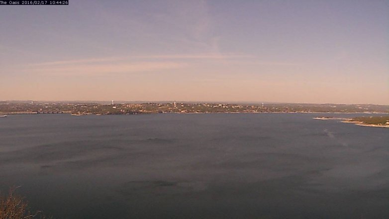 Lake Travis webcam, February 17, 2016 9:50 AM CT