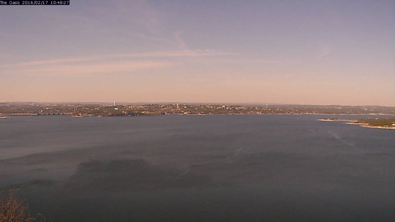Lake Travis webcam, February 17, 2016 9:55 AM CT