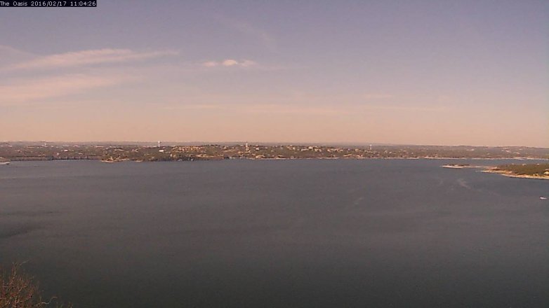 Lake Travis webcam, February 17, 2016 10:10 AM CT