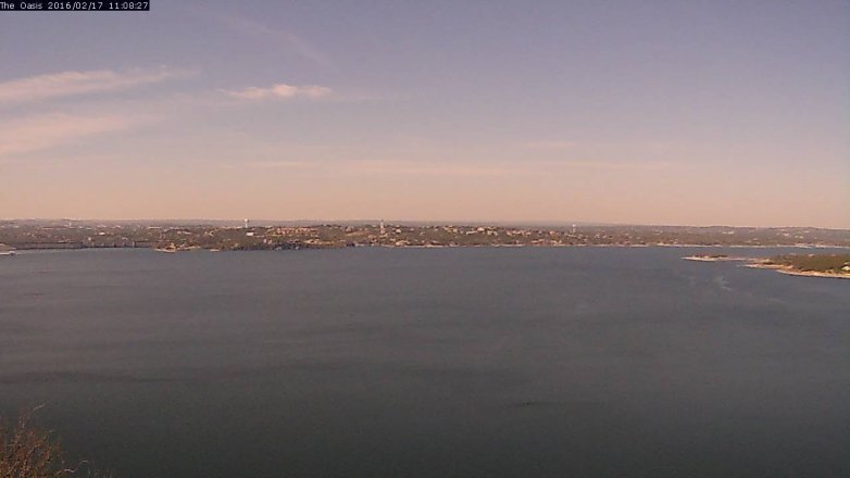 Lake Travis webcam, February 17, 2016 10:15 AM CT