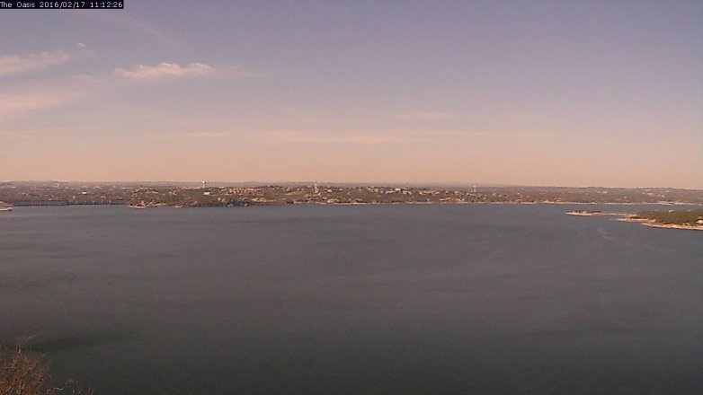 Lake Travis webcam, February 17, 2016 10:20 AM CT