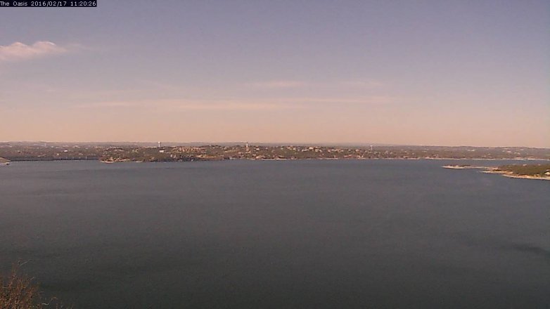 Lake Travis webcam, February 17, 2016 10:25 AM CT