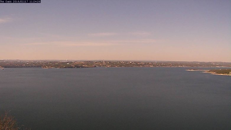 Lake Travis webcam, February 17, 2016 10:30 AM CT