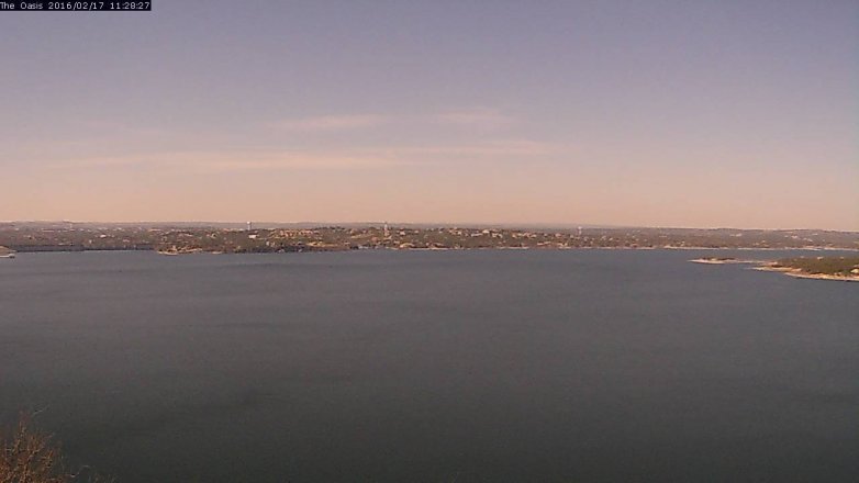 Lake Travis webcam, February 17, 2016 10:35 AM CT