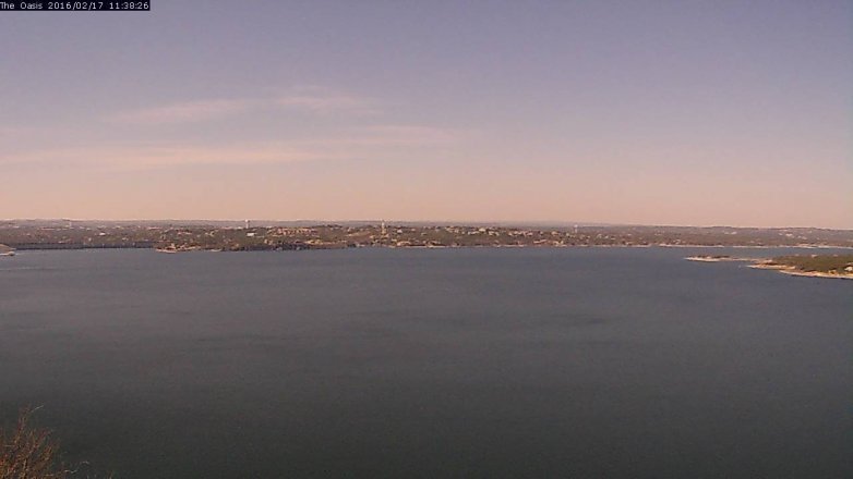 Lake Travis webcam, February 17, 2016 10:45 AM CT