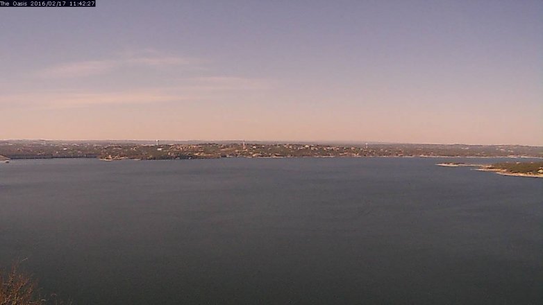 Lake Travis webcam, February 17, 2016 10:50 AM CT