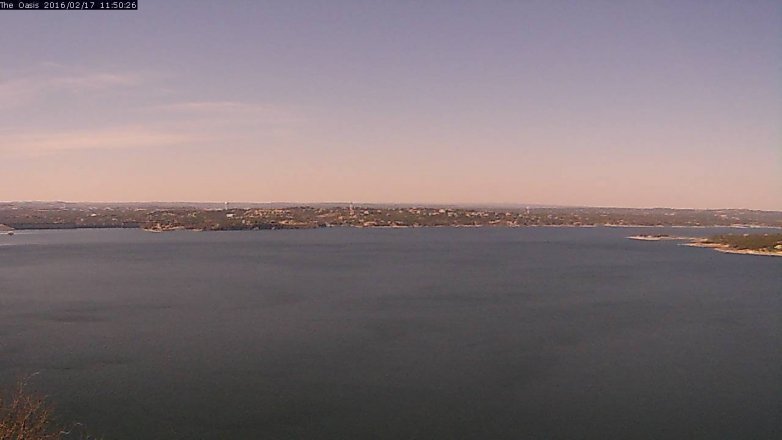 Lake Travis webcam, February 17, 2016 10:55 AM CT