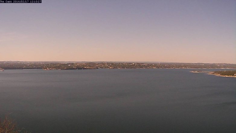 Lake Travis webcam, February 17, 2016 11:15 AM CT