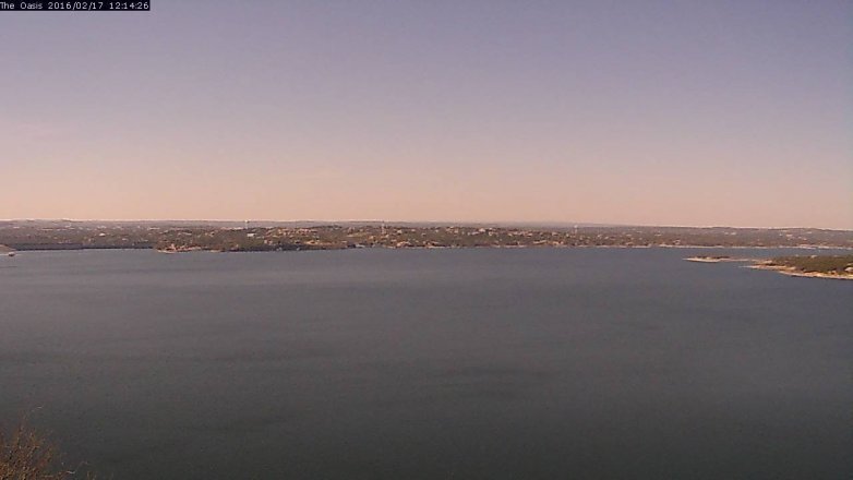 Lake Travis webcam, February 17, 2016 11:20 AM CT