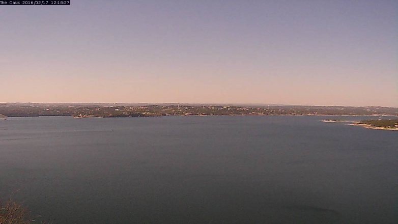 Lake Travis webcam, February 17, 2016 11:25 AM CT