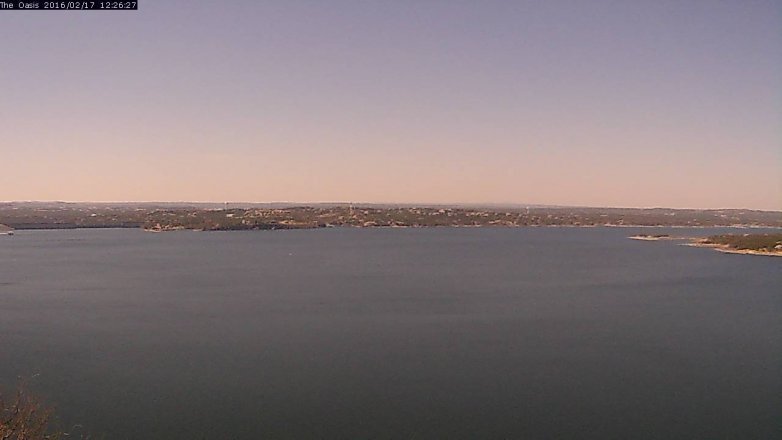 Lake Travis webcam, February 17, 2016 11:30 AM CT