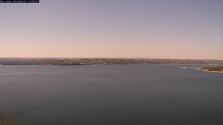 Lake Travis webcam, February 17, 2016 11:55 AM CT