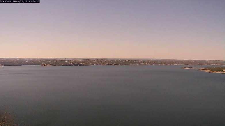 Lake Travis webcam, February 17, 2016 12:00 PM CT