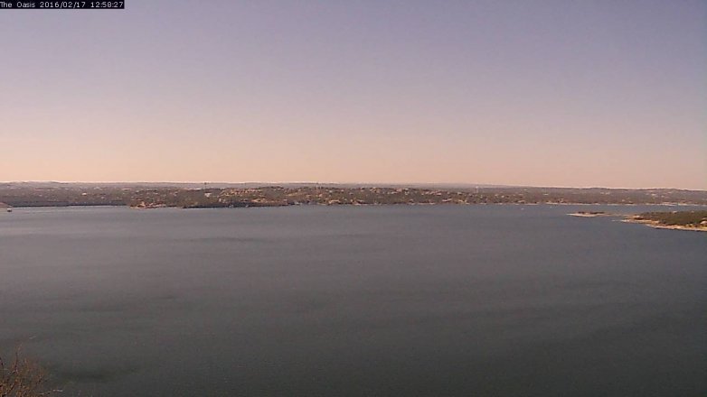 Lake Travis webcam, February 17, 2016 12:05 PM CT