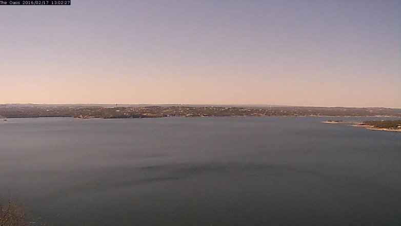 Lake Travis webcam, February 17, 2016 12:10 PM CT