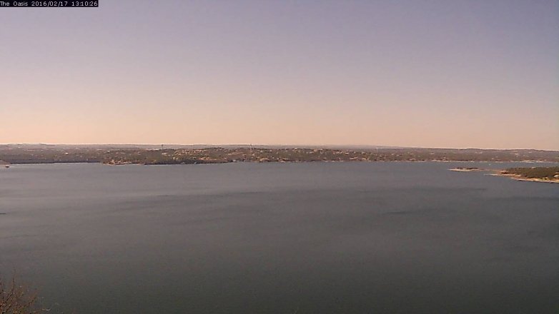 Lake Travis webcam, February 17, 2016 12:15 PM CT