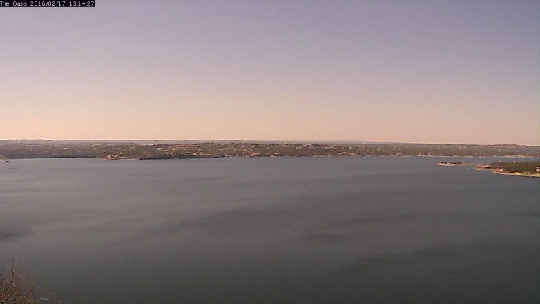 Lake Travis webcam, February 17, 2016 12:20 PM CT