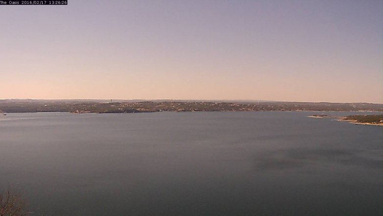 Lake Travis webcam, February 17, 2016 12:35 PM CT