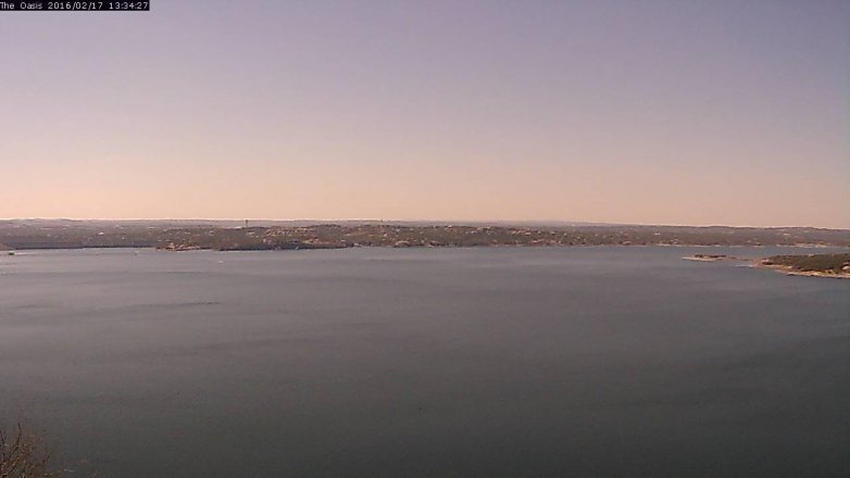 Lake Travis webcam, February 17, 2016 12:40 PM CT