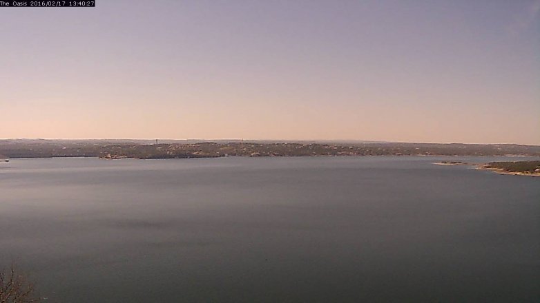 Lake Travis webcam, February 17, 2016 12:45 PM CT