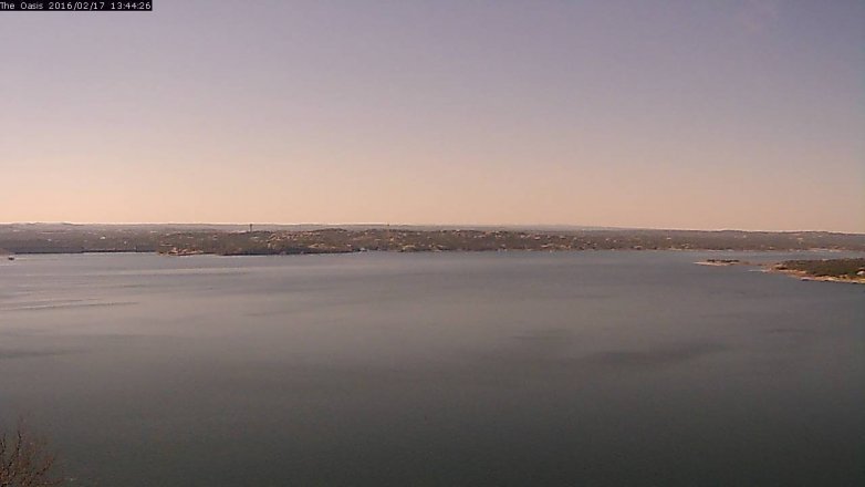 Lake Travis webcam, February 17, 2016 12:50 PM CT