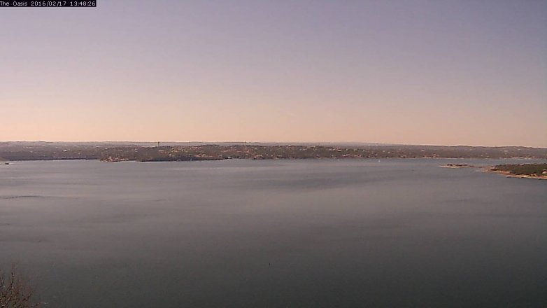 Lake Travis webcam, February 17, 2016 12:55 PM CT