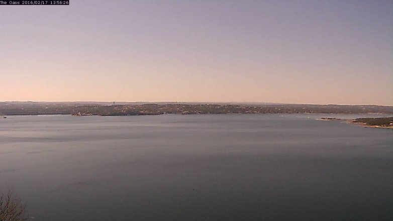 Lake Travis webcam, February 17, 2016 1:00 PM CT